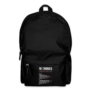Elk 5 choses que je veux dans la vie Orignal - Sac à dos - noir - Devant