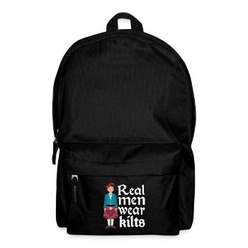 Kilt Männer Spruch Schottenrock - Rucksack - Schwarz - Vorne