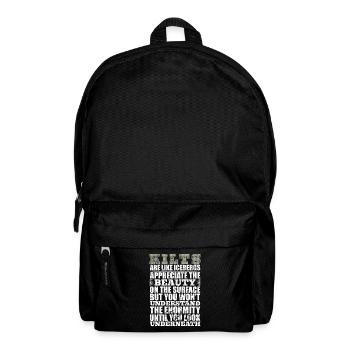 Schottischer Kilt Tracht - Schottenrock Schottland - Rucksack - Schwarz - Vorne