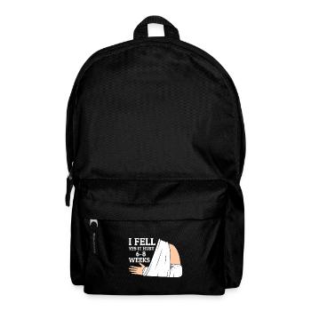 Gebrochener Arm Spruch - Fraktur Gipsarm - Rucksack - Schwarz - Vorne