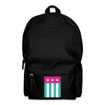 Stars and Stripes Flag Pink Green - Backpack - black - Front