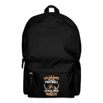 Hommes font du football les dieux jouent aux boule - Sac à dos - noir - Devant