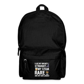 Whiskey Steak Pistolen - US Konservativ Cowboy - Rucksack - Schwarz - Vorne