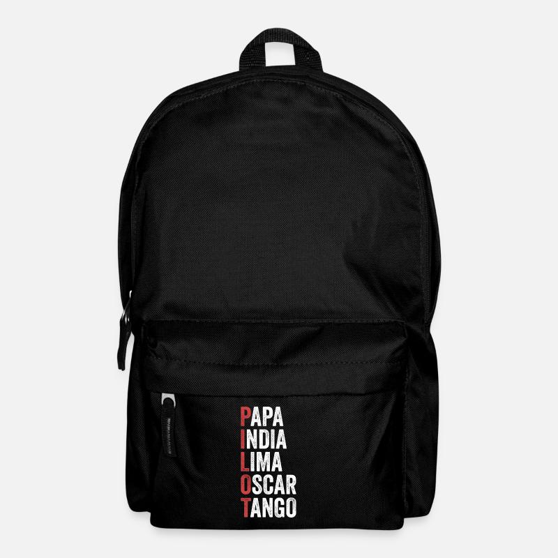 Alphabet Pilot Aviation FM Airband Airline Pilot - Backpack - black