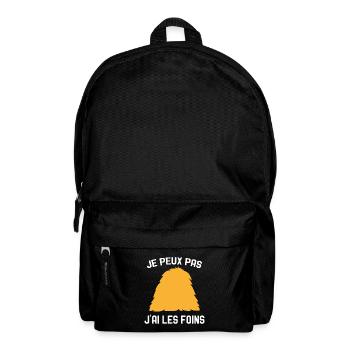 Je Peux Pas J'ai Les Foins Humour Agriculteur - Sac à dos - noir - Devant
