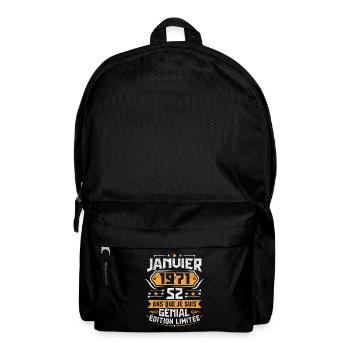 Rétro Cadeau D'anniversaire 52 Ans Janvier 1971 - Sac à dos - noir - Devant