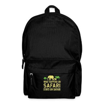 Was auf Safari passiert bleibt auf Safari Afrika - Rucksack - Schwarz - Vorne