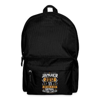 Rétro Cadeau D'anniversaire 11 Ans Janvier 2012 - Sac à dos - noir - Devant