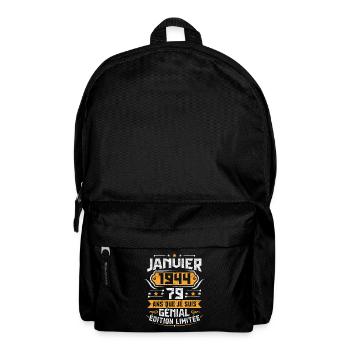Retro birthday gift 79 years January 1944 - Backpack - black - Front