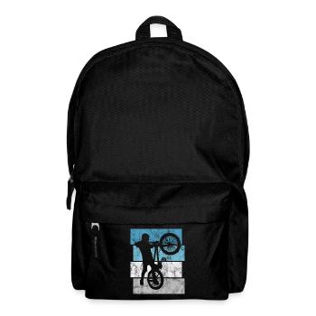 BMX Rad Fahrrad Retro Geschenk Bicycle Motocross - Rucksack - Schwarz - Vorne