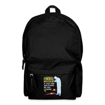 Forensic Technician Crime Scene Investigator Forensic Sentence - Backpack - black - Front