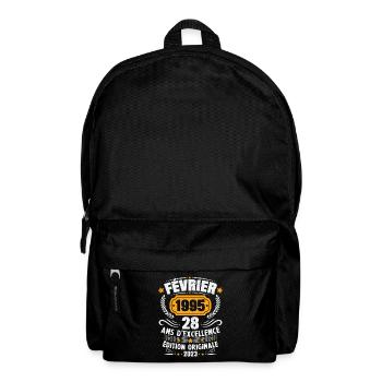 Cadeau D'anniversaire 28 Ans Février 1995 Vintage - Sac à dos - noir - Devant