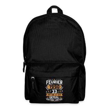 Rétro Cadeau D'anniversaire 33 Ans Février 1990 - Sac à dos - noir - Devant