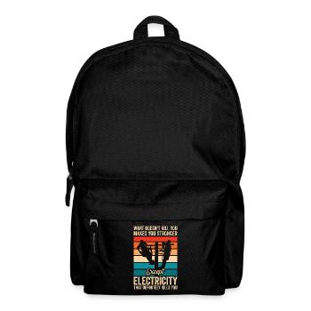 High Voltage Electrician Power Grid - Backpack - black - Front