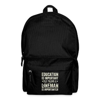 Funny High Voltage Electrician Saying Electrics - Backpack - black - Front