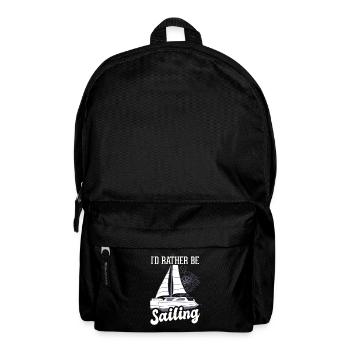Catamaran captain I would rather sail catamaran - Backpack - black - Front