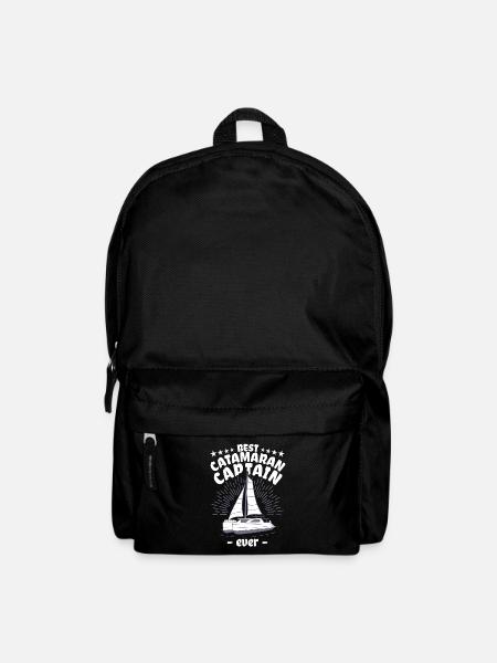 Catamaran Sailing Sailor Meilleur Capitaine de Catamaran - Sac à dos - noir