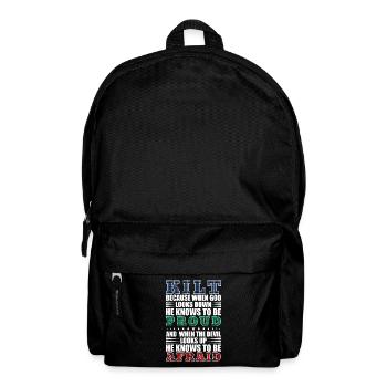 Kilt écossais disant jupe écossaise Écosse - Sac à dos - noir - Devant