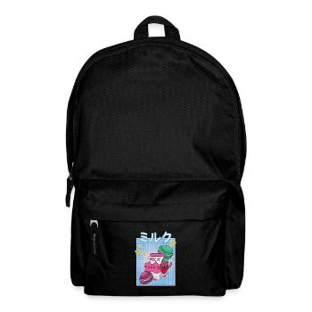 Kawaii Makronen Milkshake Japana Erdbeere - Rucksack - Schwarz - Vorne