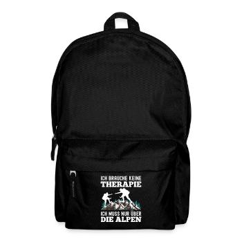 Brauche Keine Therapie Alpen Alpenüberquerung - Rucksack - Schwarz - Vorne