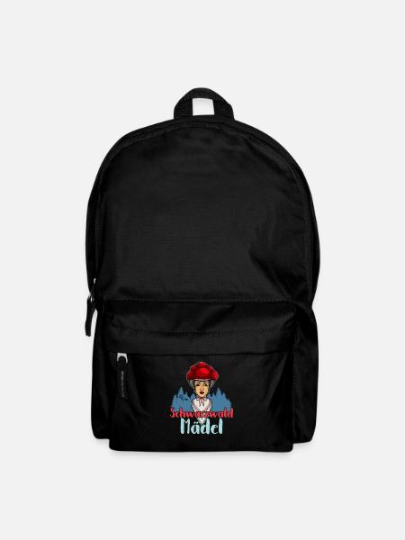 Schwarzwald Schwaben Bollenhut Mädel Spruch - Rucksack - Schwarz