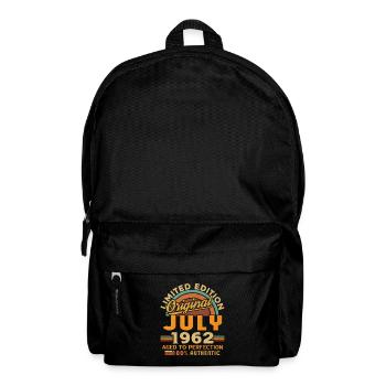 Born: July 1962, Birthday: July 1962 - Backpack - black - Front