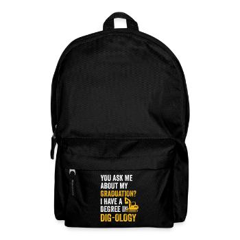 Retro Excavator Saying Excavator Driver Construction Site - Backpack - black - Front