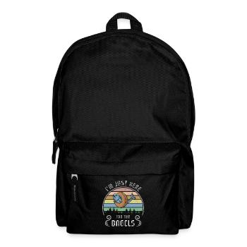 Israel dish kosher salmon on bagel verdict - Backpack - black - Front