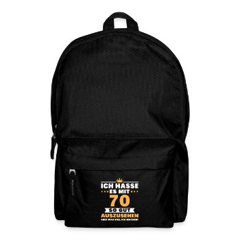 Ich hasse es mit 70 so gut auszusehen Geburtstag - Rucksack - Schwarz - Vorne