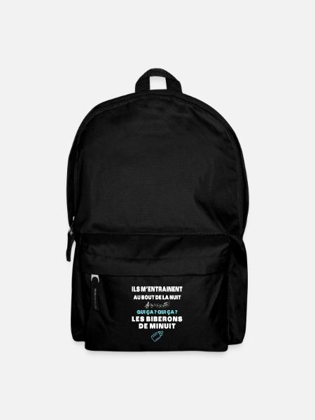 Biberons de Minuit Humour Naissance Humour Cadeau - Sac à dos - noir