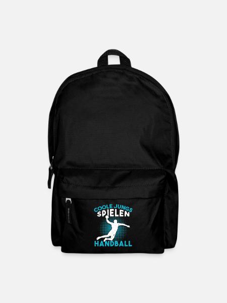 Des gars cool qui jouent au handball handball - Sac à dos - noir