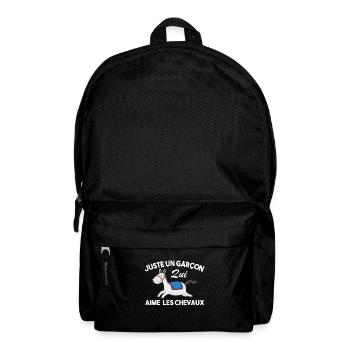 Juste un garçon qui aime les chevaux - Sac à dos - noir - Devant