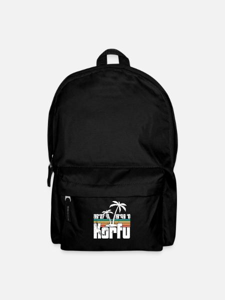 Griechische Flagge Balkan Athen Hellenisch Korfu - Rucksack - Schwarz