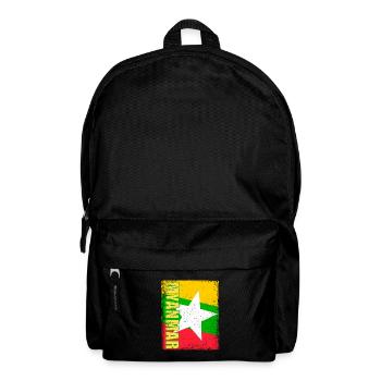 Burmesisch Myanmar Asien Birma Flagge Reise - Rucksack - Schwarz - Vorne
