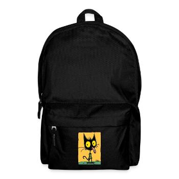 Der coolste freche Cartoon-Kater, lustige Katze - Rucksack - Schwarz - Vorne