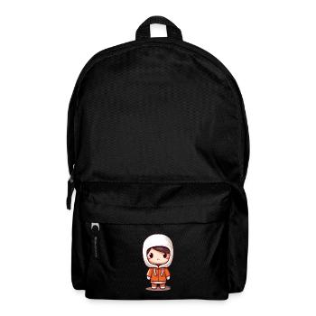 Mignon Kawaii Chibi Kid avec veste à capuche - Sac à dos - noir - Devant