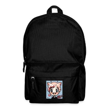 Cute Fox Anime Kid : Bonjour ! - Sac à dos - noir - Devant