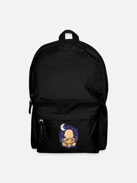 Bébé Bouddha endormi avec lune et étoiles - Sac à dos - noir