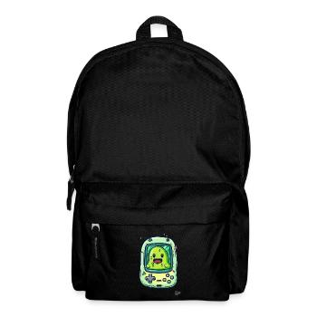 Gaming console and green blob player - Backpack - black - Front