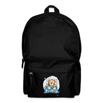 Sleeping, cute little bear - Backpack - black - Front