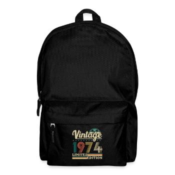 1974 Vintage Anniversaire Rétro Cadeau - Sac à dos - noir - Devant