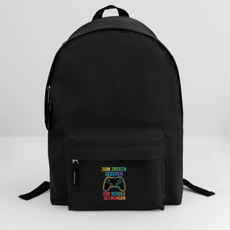 Zocken statt Schule – Regenbogen Controller Rucksack