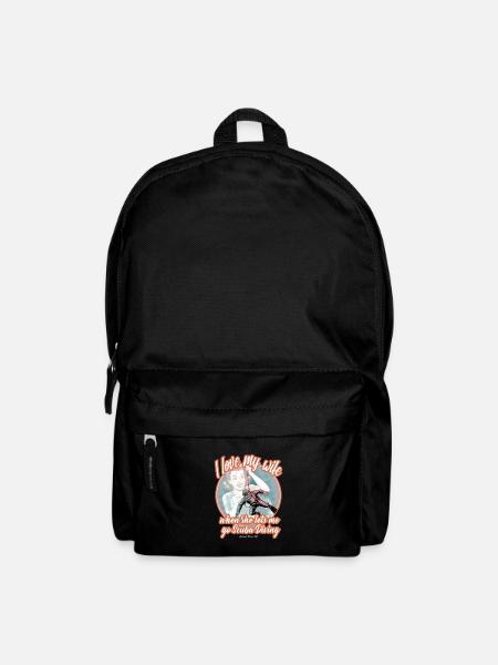 Ich liebe meine Frau, wenn sie mich tauchen lässt. - Rucksack - Schwarz