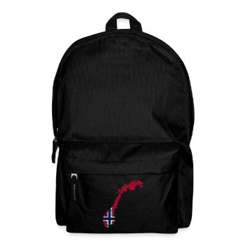 Norwegen Norwegische Flagge Umriss Skandinavien - Rucksack - Schwarz - Vorne