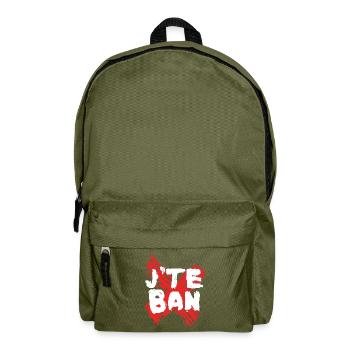 J'te ban - Sac à dos - vert olive - Devant