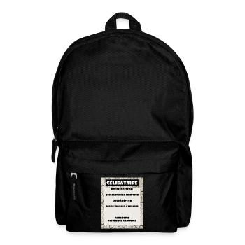 Célibataire Humour Annonce - Sac à dos - noir - Devant