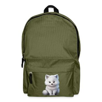 Polarfuchs Wald Tier Natur Fuchs - Rucksack - Olivgrün - Vorne