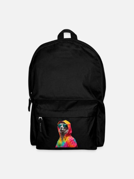 Lama mit Sonnenbrille Bunt Coole Alpaka Llama - Rucksack - Schwarz