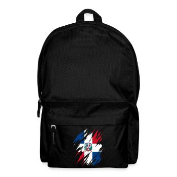 Dominikanische Republik Flagge Dom Rep Fahne Reise - Rucksack - Schwarz - Vorne