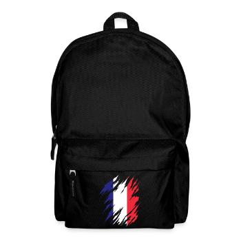 Drapeau de la France Look en détresse Drapeau français - Sac à dos - noir - Devant